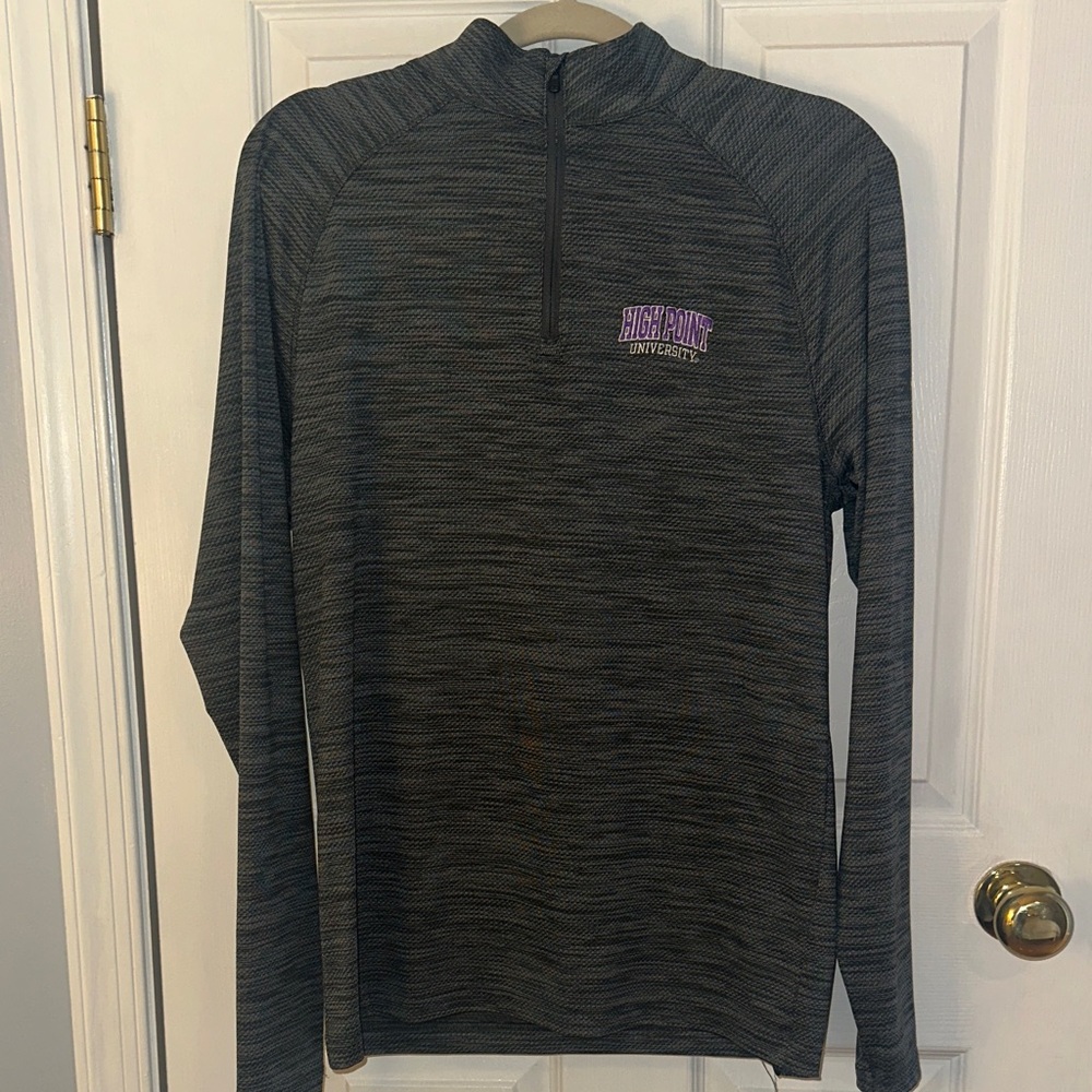 High Point University HPU Gray Quarter-Zip Pullover
